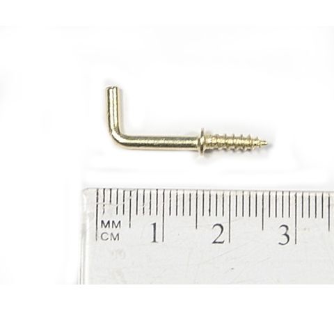Гачок металевий для ключниці, прямий, колір - золото (B221) 