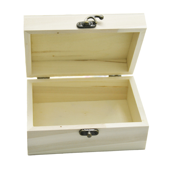 Скринька дерев'яна для декупажу з фурнітурою, середня, 14,5х10х6 см  - фото 1