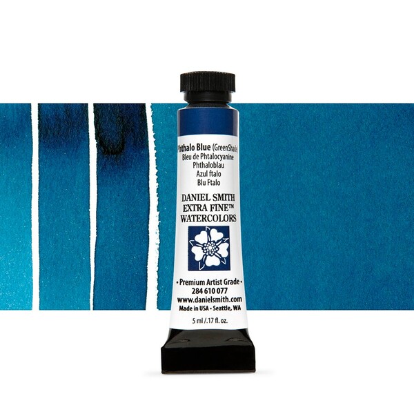Акварельна фарба Daniel Smith, туба, 5мл. Колір: Phthalo Blue (Green Shade) s1 