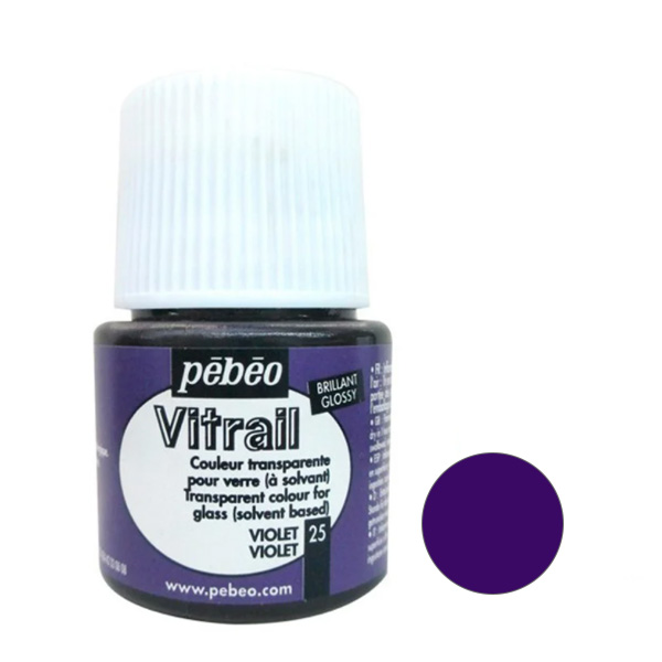 Вітражна фарба Vitrail Pebeo Фіолетовий №25, 45 ml 