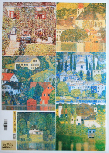 Декупажная карта «Густав Климт. Пейзажи», 30х42 см