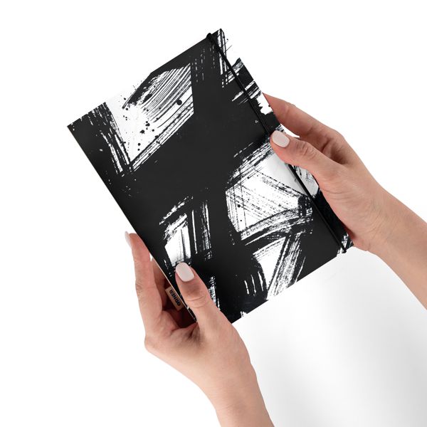 Скетчбук «Штрихи хаотические гуаши», черно-белый, Orner, А5, 150 г/м2, 120 л - фото 4