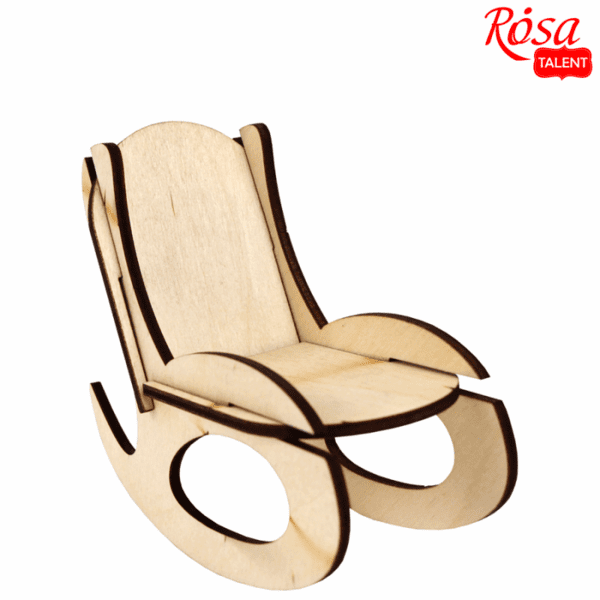 Кукольная мебель «Кресло качалка» 1, фанера, 6х10,1х9 см, ROSA TALENT
