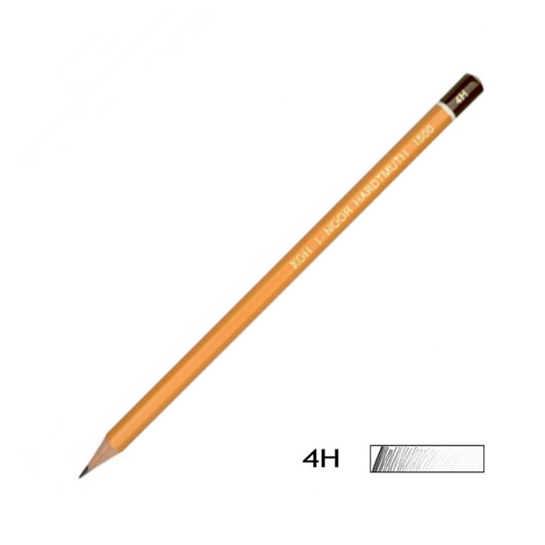 Олівець графітний 1500 Koh-i-noor, Твердість 4Н 