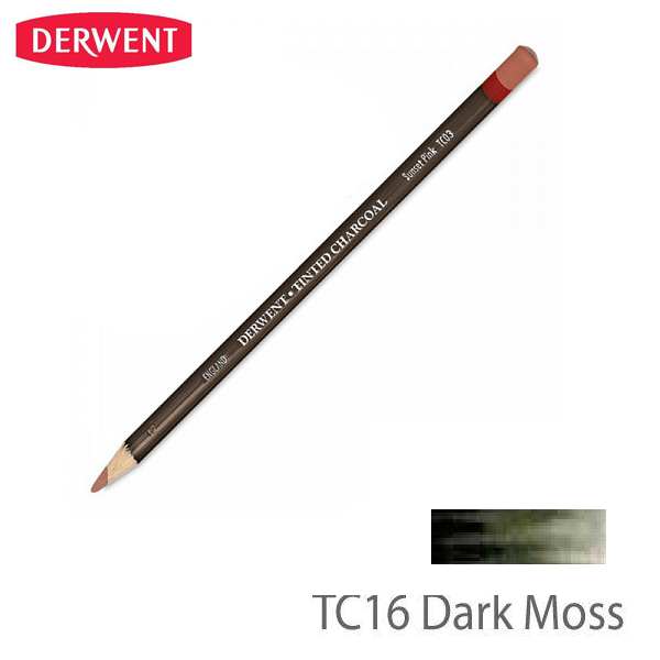 Карандаш угольный Derwent Tinted Charcoal, (TC16) темный мох