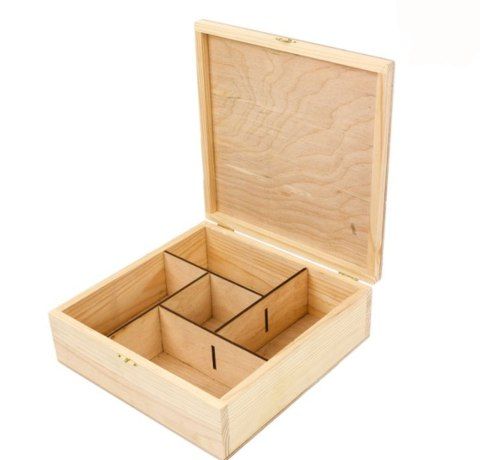 Скринька дерев'яна із замком, 5 секцій, ROSA Talent, 24x24x8 см 