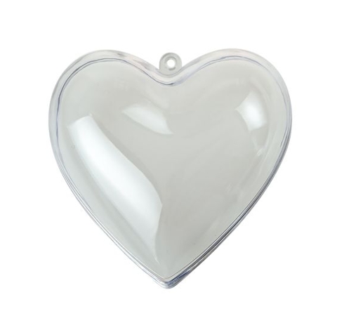 Заготовка пластикового сердца, разъемная, 10 см