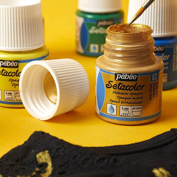 Краска акриловая для ткани Pebeo «Setacolor Shimmer» 45 ml, ВЫБРАТЬ ЦВЕТ: - фото 4