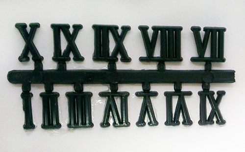 Набір римських цифр (чорні, h-12 мм) 