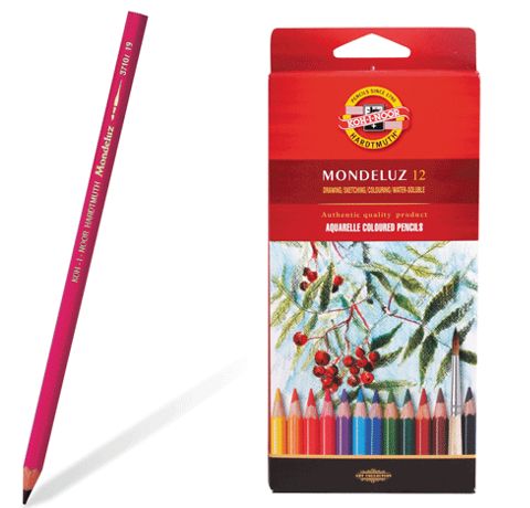 Набір акварельних олівців Mondeluz Koh-i-Noor 3716, 12 шт/уп. 