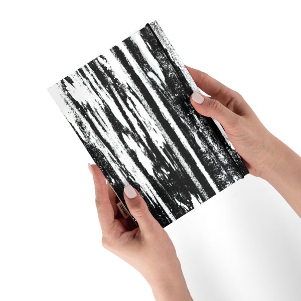 Скетчбук «Штрихи гуаши вертикальные», черно-белый, Orner, А5, 150 г/м2, 120 л - фото 5