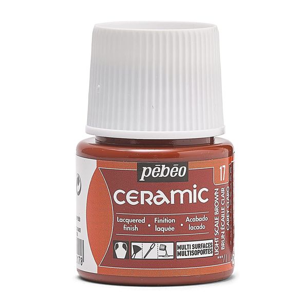 Фарби для скла та кераміки Pebeo «CERAMIC» Світло-коричневий №17, 45 ml 