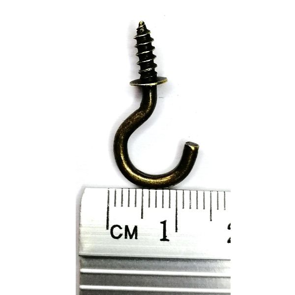 Гачок металевий для ключниці 26*10 mm, колір- темний метал (B213b) - фото 3