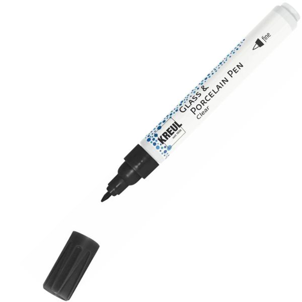 Тонкий маркер по склу Glass Color Pen, чорний 