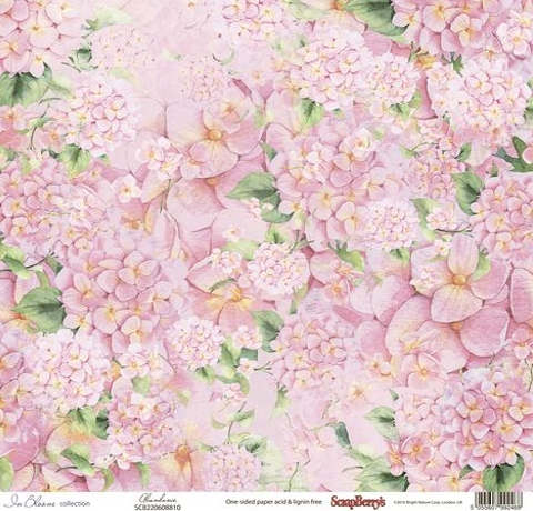Бумага для скрапбукинга Цветущий сад «Весенний букет», 30,5х30,5 см.