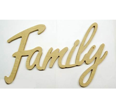 Надпись из дерева «Family», 35х23 см