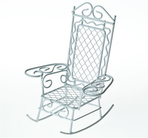 Металлическое декоративное кресло-качалка, 8.5х7.5х10см