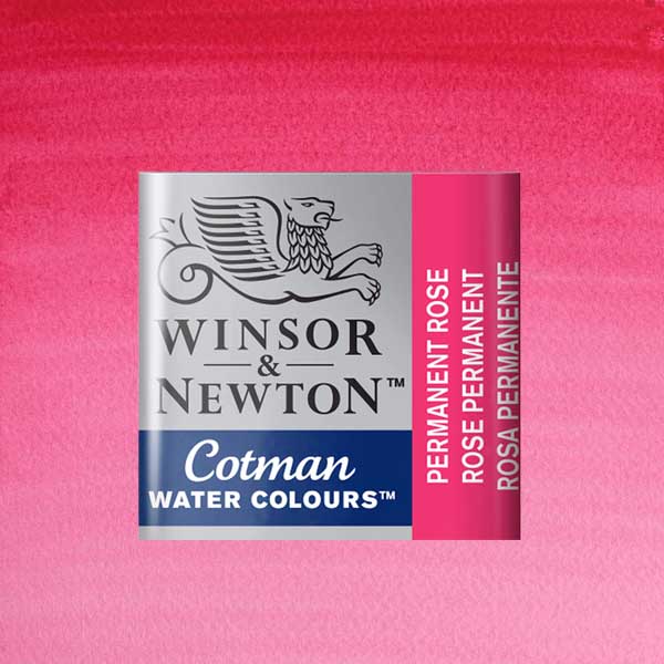 Winsor акварель Cotman Half Pan, №502 Permanent Rose (Перманентний рожевий) 
