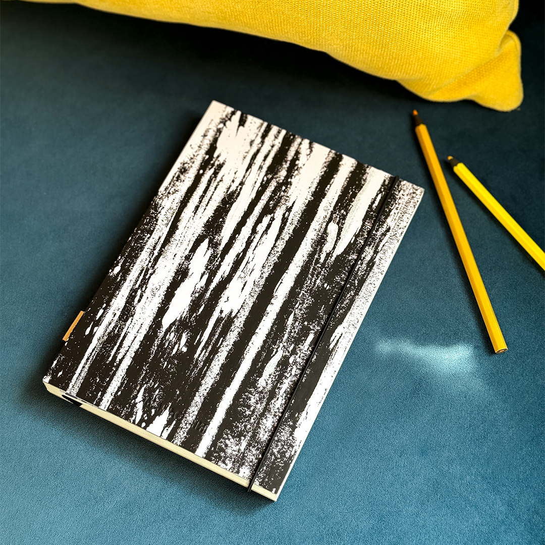 Скетчбук «Штрихи гуаши вертикальные», черно-белый, Orner, А5, 150 г/м2, 120 л - фото 6