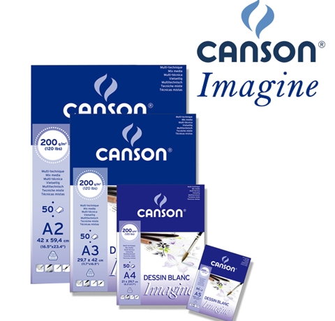 Canson Блок паперу MixMedia Imagine (50 арк.), 200 g, Canson. (В асортименті) 