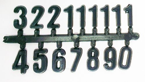 Набор арабских цифр (черные, h-12 мм)