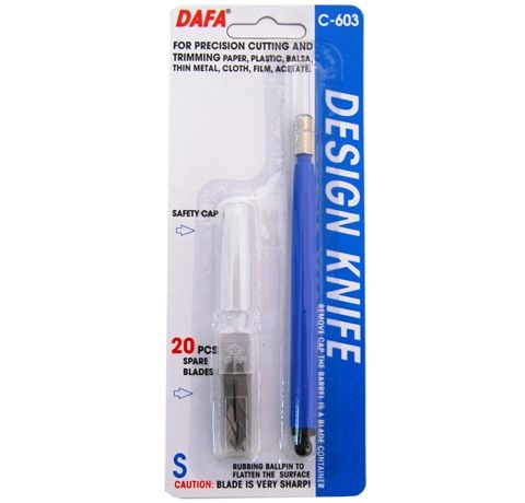 Макетний ніж DAFA С-603 із пластик. ручкою (+20 лез) 
