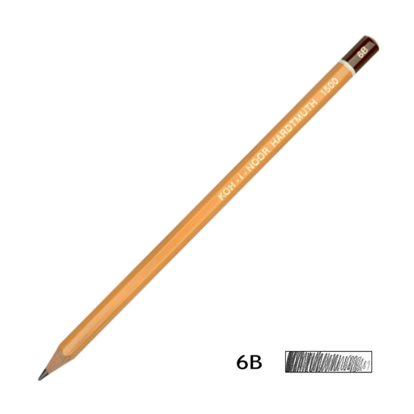 Олівець графітний 1500, Твердість 6B 