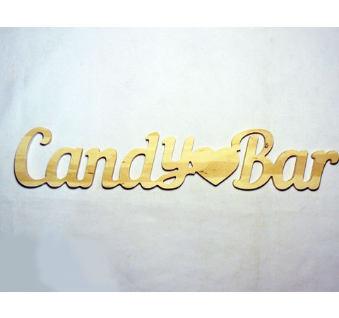 Надпись из дерева «CandyBar», 48х9 см