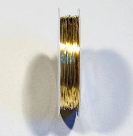 Біжутерний дріт, товщина 0,3 мм, золото, 50 м 