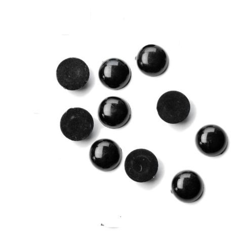 Очі-напівбусини для іграшок, чорні, круглі, D-10 мм (10 шт./уп) 