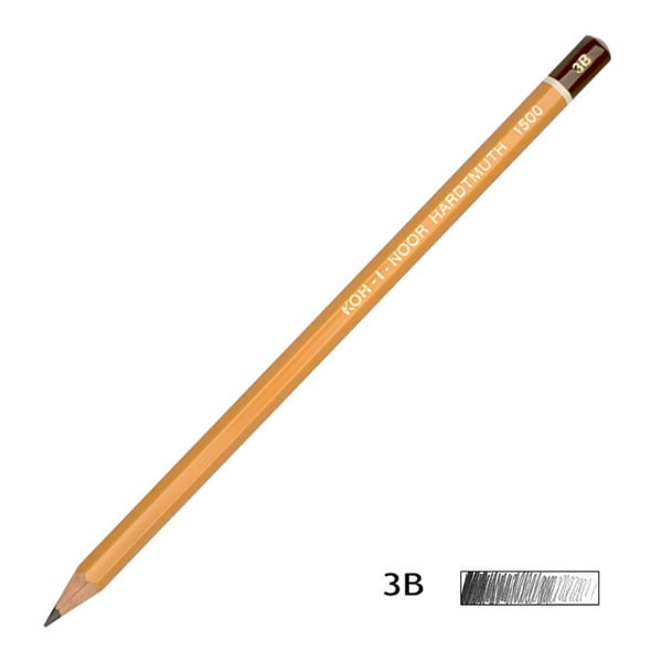 Олівець графітний 1500, Твердість 3B 