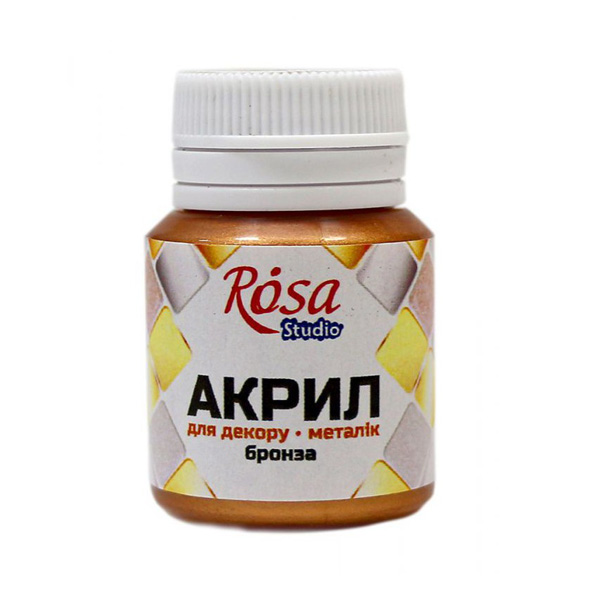 Акрилова фарба Rosa Start, БРОНЗА, металік, 20 ml 