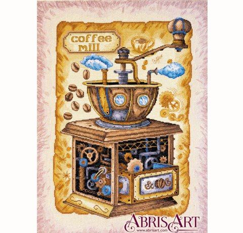 Набір для вишивання хрестиком «Кава в зернах» AbrisArt, (40x54 см) 