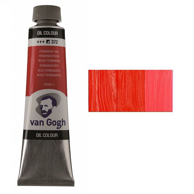 Масляная краска Van Gogh, ПЕРМАНЕНТНЫЙ КРАСНЫЙ (372), 40 мл. Royal Talens