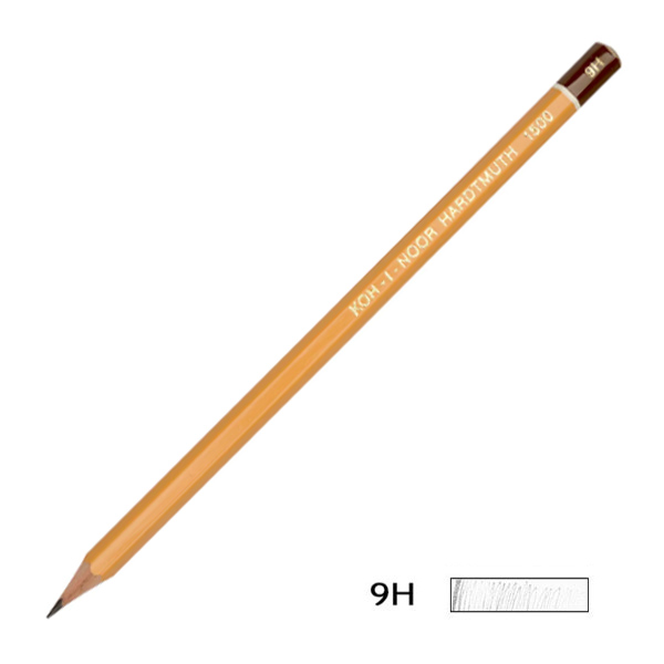 Олівець графітний 1500 Koh-i-noor, Твердість 9Н 