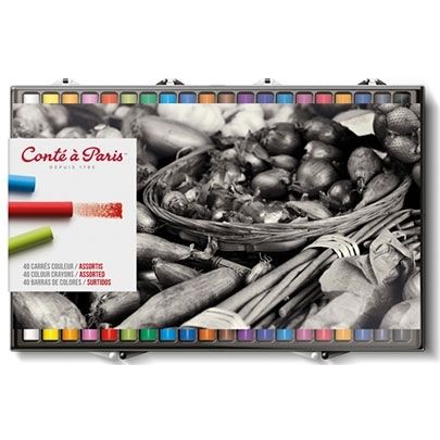 Набор цветной мягкой пастели Conte, в пластиковом боксе, 40 шт - фото 2