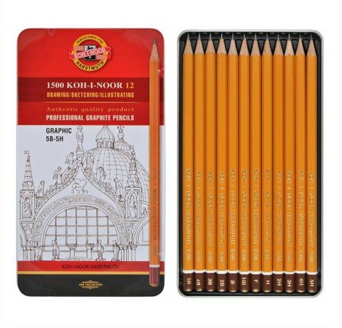 Набір олівців графітних 1500 Graphic, 5B-5H, 12 шт. 