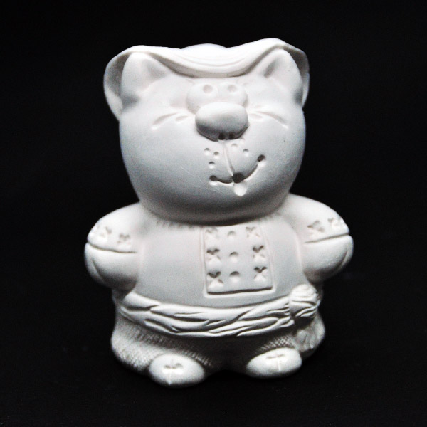 Гіпсова декоративна фігурка «Кіт у вишиванці», 7,5х6х4,7 см 