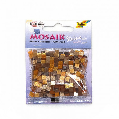 Folia мозаїка глітерна Glitter assortments 45 гр, 5x5 мм (700 шт), №04 Brown (Коричневий)  - фото 1