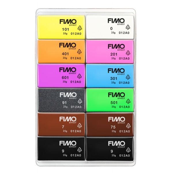 Набор полимерной глины FIMO «Effect Neon Colours»,12х25 гр - фото 3