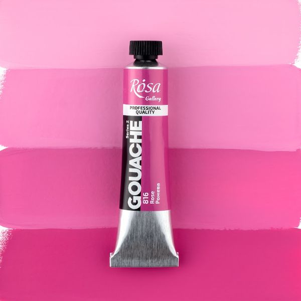 Гуашевая художественная краска, ROSA Gallery, туба, 20мл, Розовая (816)