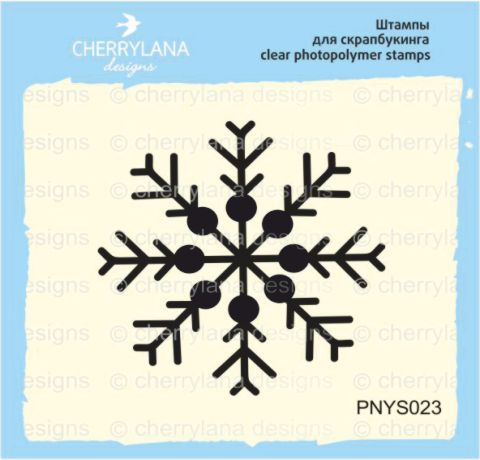 Прозрачный штамп для скрапбукинга «Снежинка 3» 2х2 см.