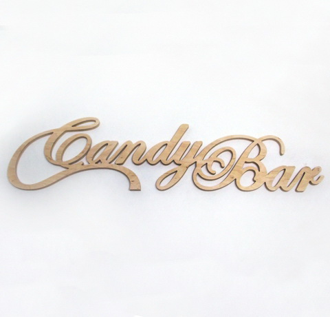 Надпись из дерева «CandyBar», 72х18 см
