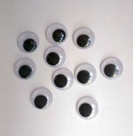 Глазки для игрушек, подвижные, круглые маленькие, D-5 мм (10 шт.