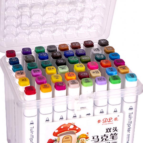 Набір скетч-маркерів для малювання у пластиковому боксі (48 шт/уп.)  - фото 2