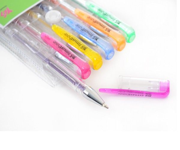 Набір кольорових гелевих ручок з глітером, YES "Glitter", 6 шт.  - фото 2