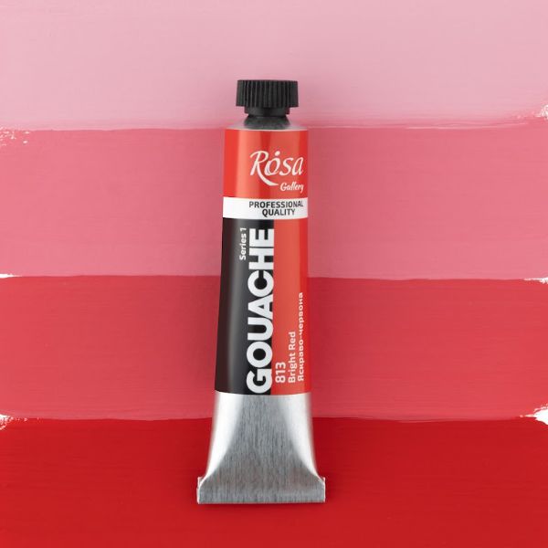 Гуашевая художественная краска, ROSA Gallery, туба, 20мл, Ярко-красная (813)