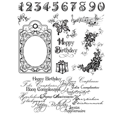 Силиконовые штампы Viva «Happy Birthday!» 14x18 см