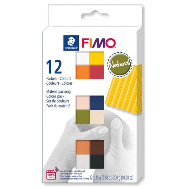 Набір полімерної глини FIMO "Natural Colours", 12 кол. * 25 гр.  - фото 1