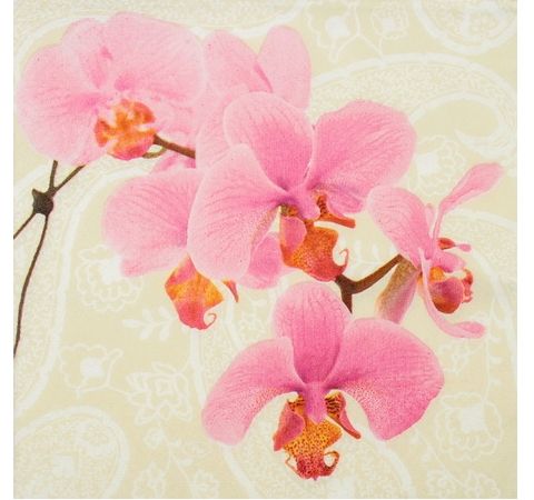 Салфетка   Розовая орхидея